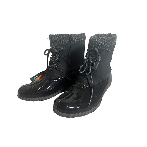 Sporto Shoes - Women’s Boots Size 7M SPORTO LILIA WEATHER DUCK BOOT Black Rubber